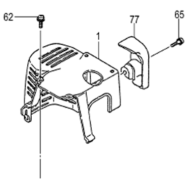 (image for) Engine and Muffler Cover combo with Deflector, Plastic, 35cc